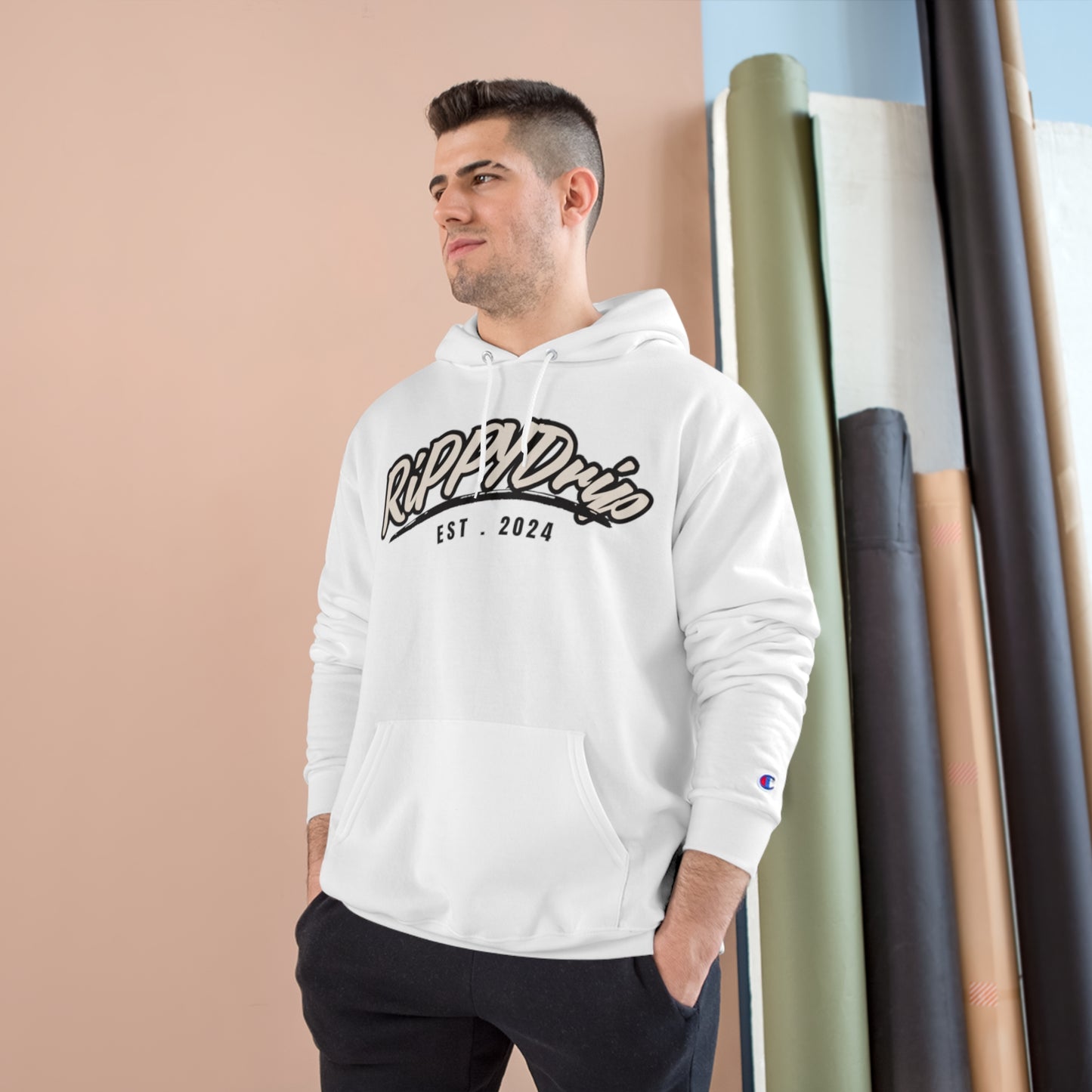Champion Hoodie - Street Wear with Large Front Logo Design