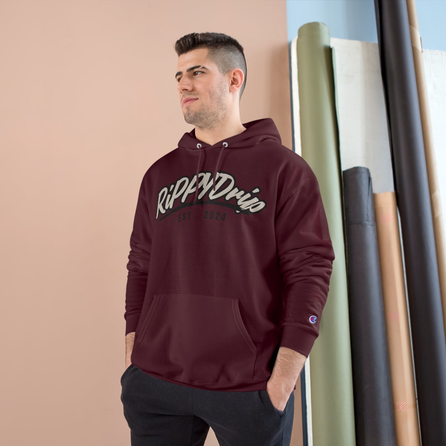 Champion Hoodie - Street Wear with Large Front Logo Design