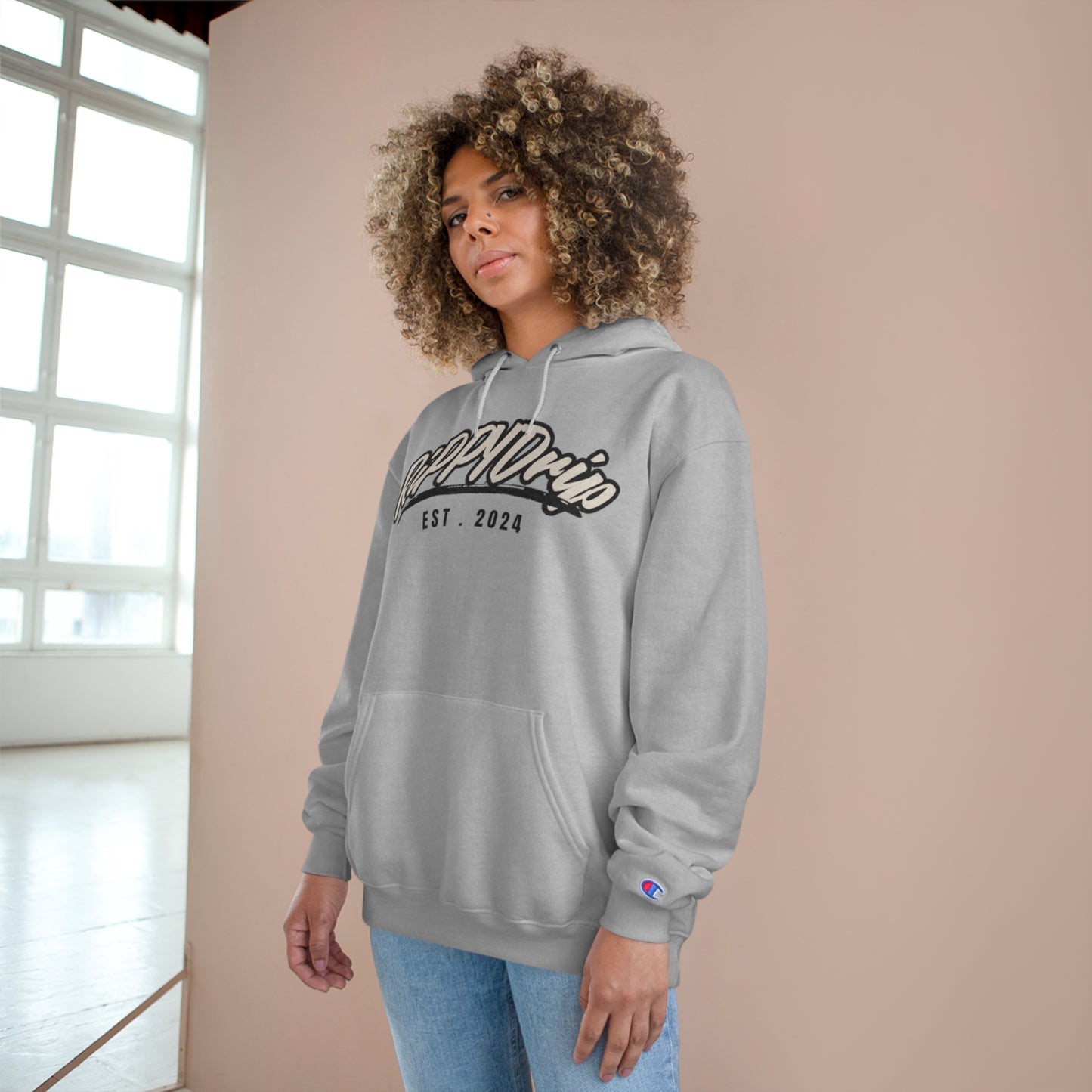 Champion Hoodie - Street Wear with Large Front Logo Design