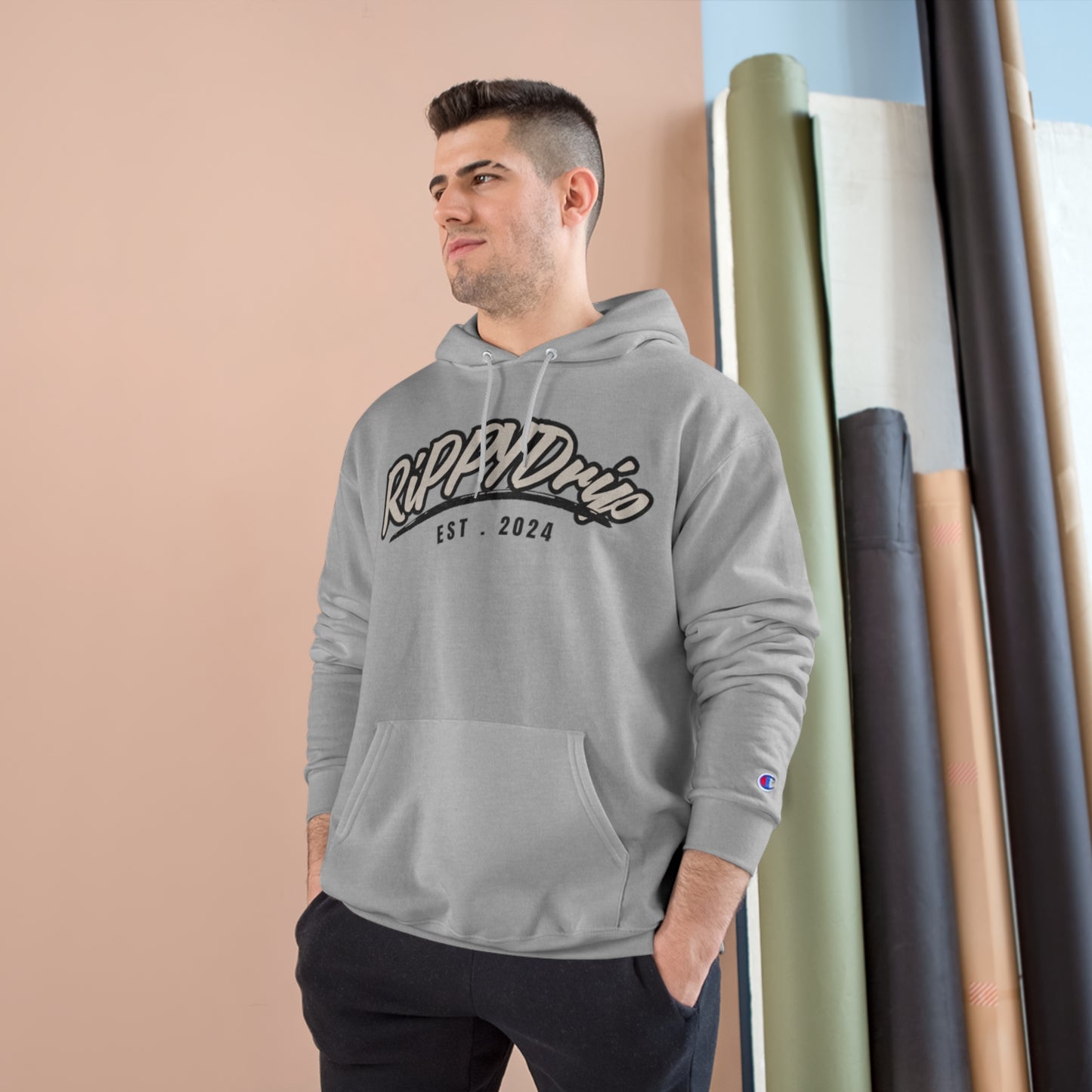 Champion Hoodie - Street Wear with Large Front Logo Design