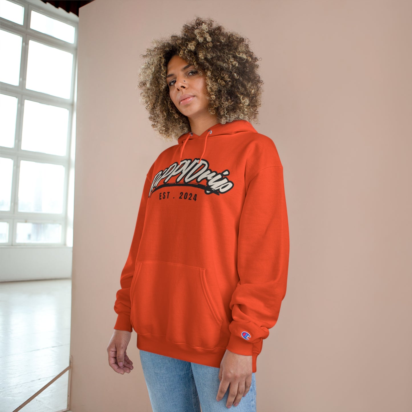 Champion Hoodie - Street Wear with Large Front Logo Design