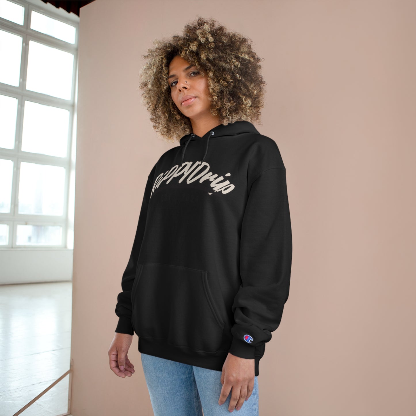 Champion Hoodie - Street Wear with Large Front Logo Design