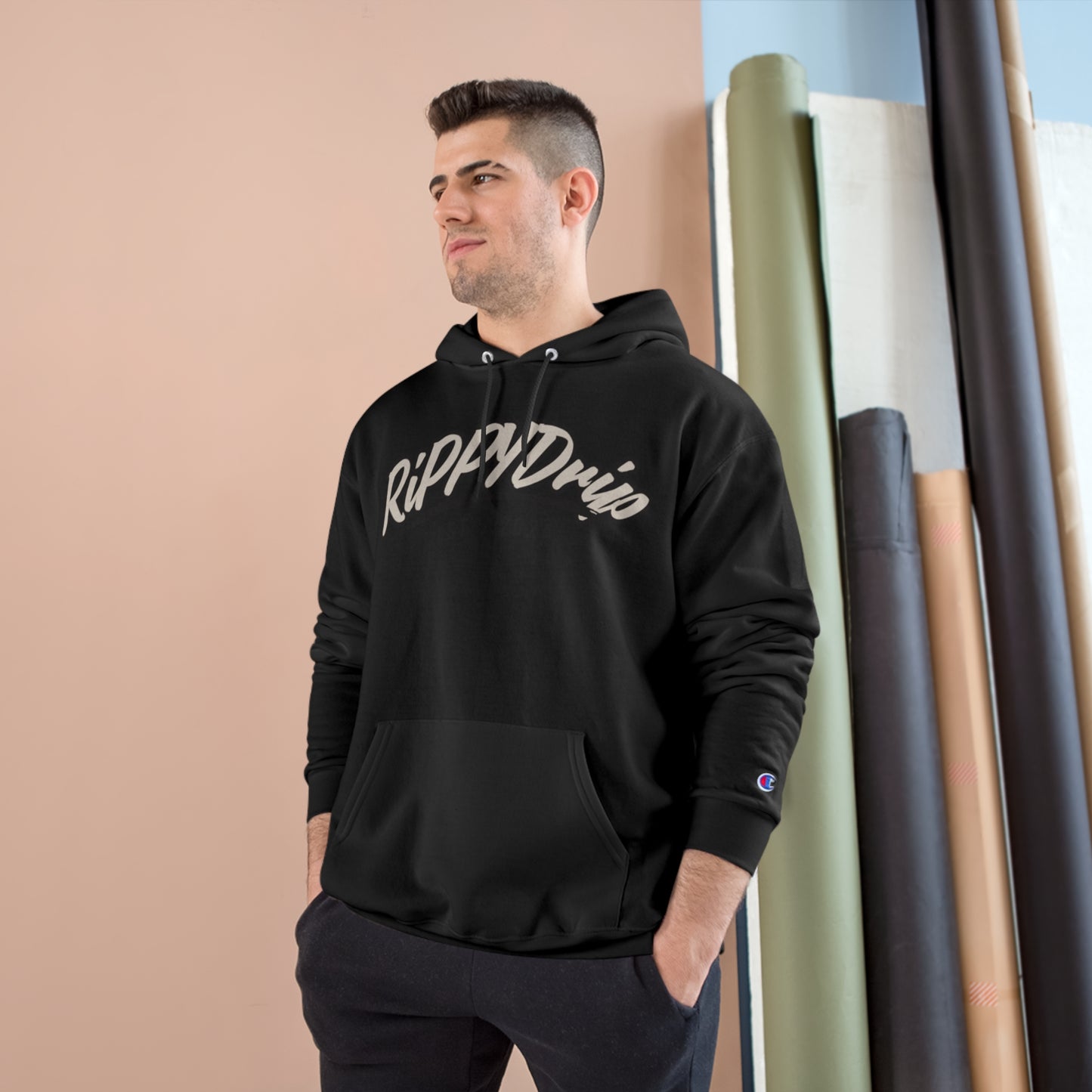 Champion Hoodie - Street Wear with Large Front Logo Design