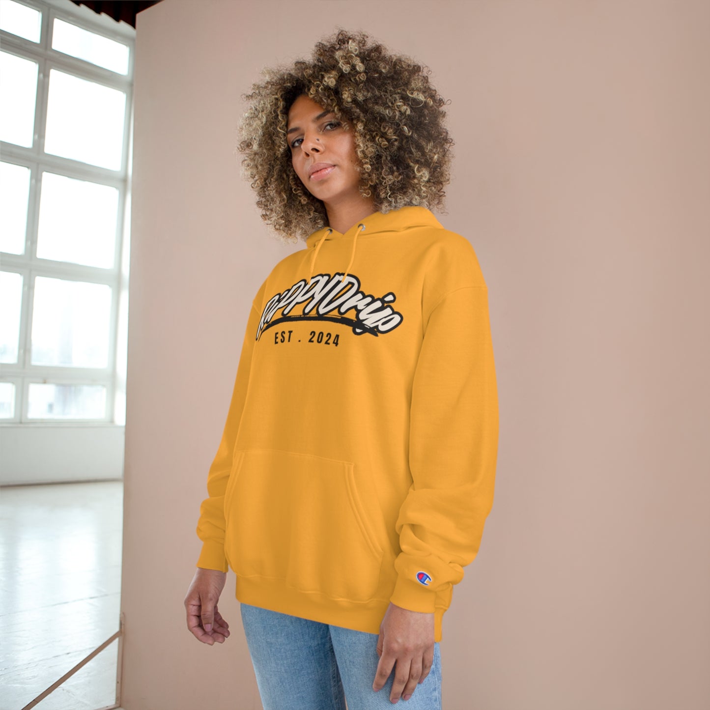 Champion Hoodie - Street Wear with Large Front Logo Design