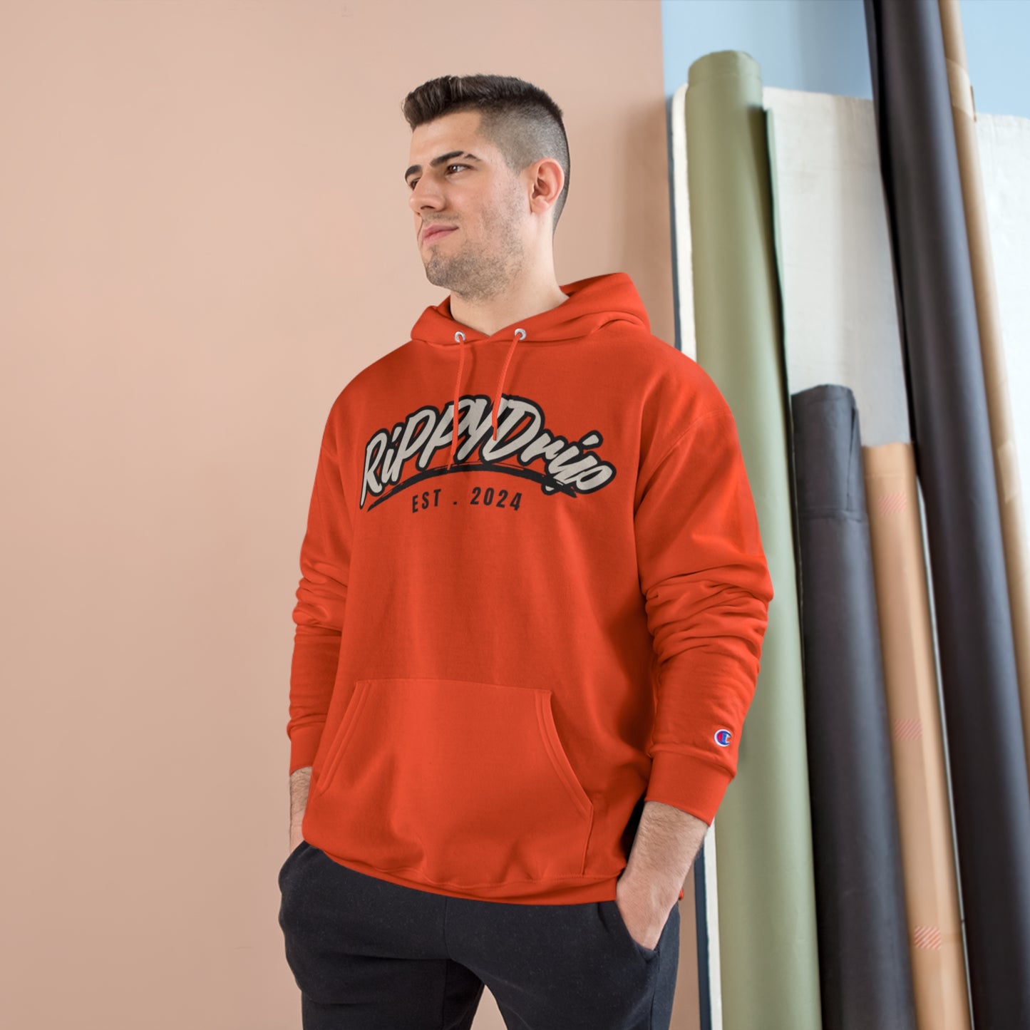 Champion Hoodie - Street Wear with Large Front Logo Design