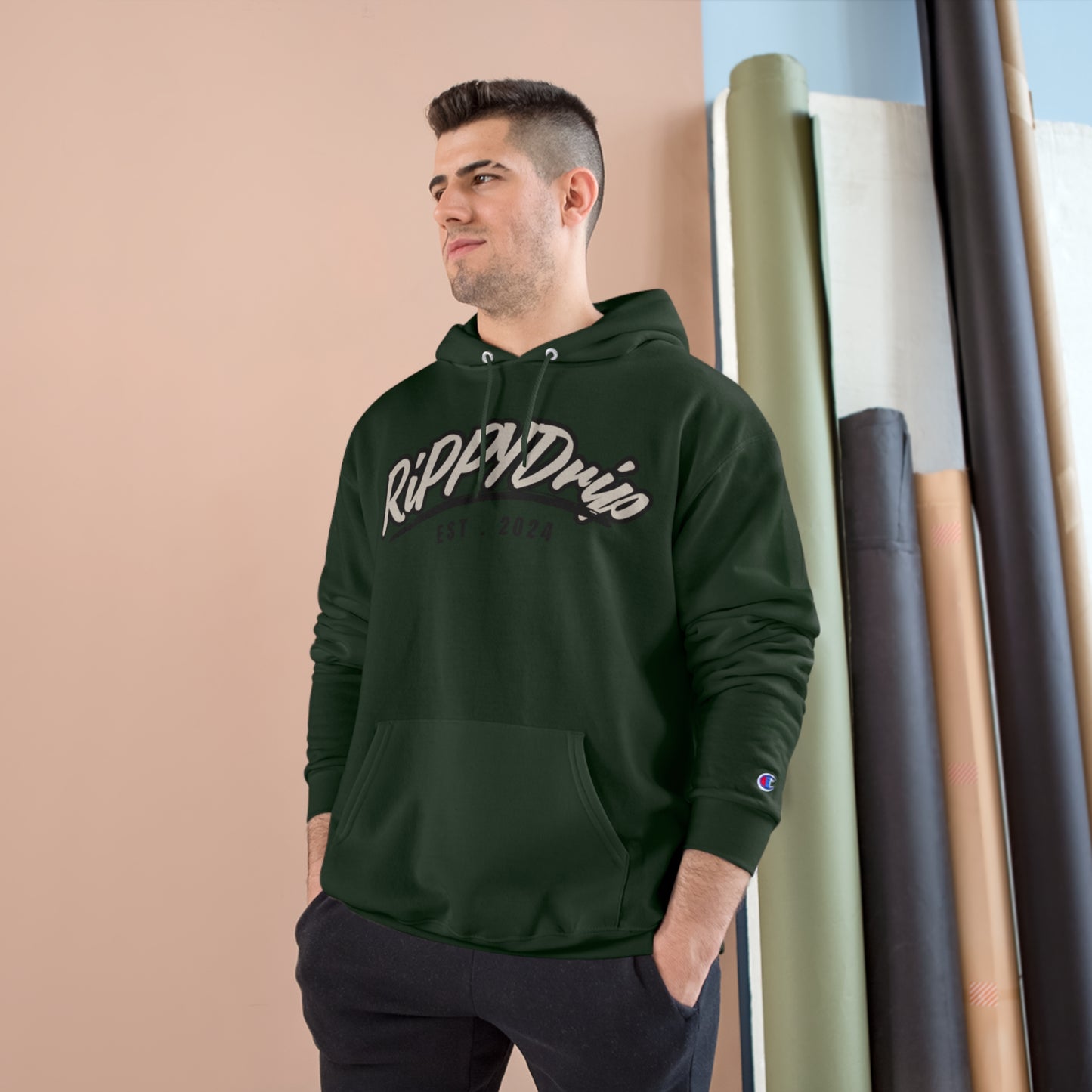Champion Hoodie - Street Wear with Large Front Logo Design