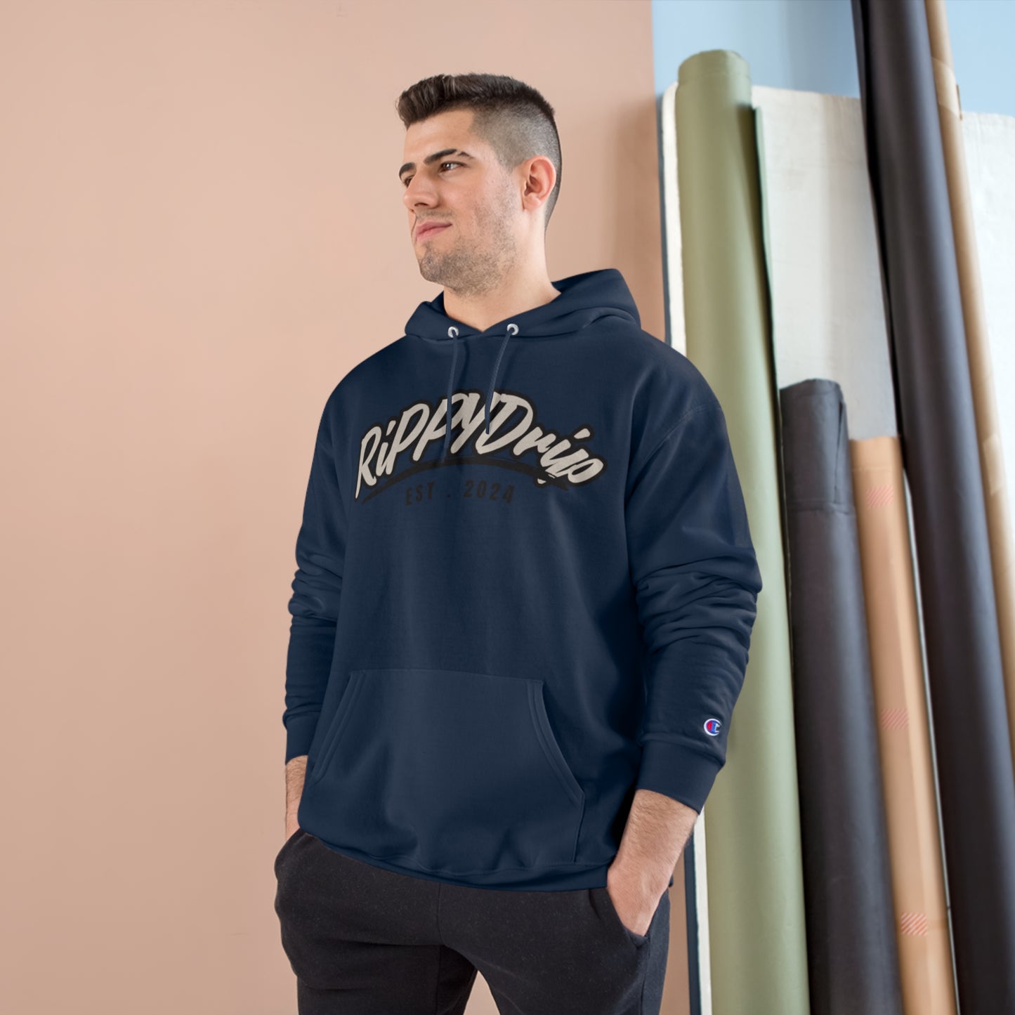 Champion Hoodie - Street Wear with Large Front Logo Design