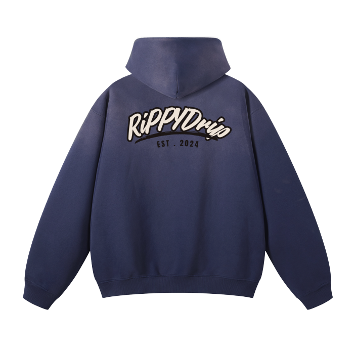 RiPPYDrip Streetwear Unisex Monkey Washed Dyed Fleece Hoodie